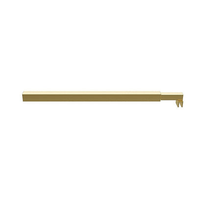 110cm Reeded Glass Shower Screen with Gold Wall Channel and Square Pole - Image 9