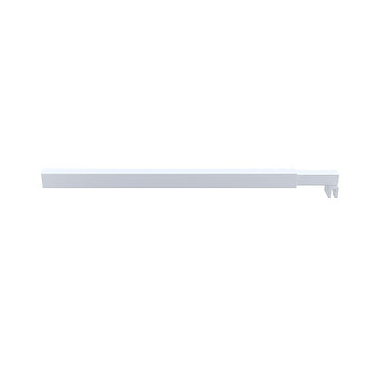 110cm Reeded Glass Shower Screen with White Wall Channel and Square Pole - Image 9