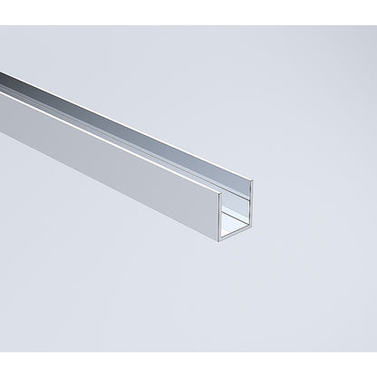 120cm Reeded Glass Shower Screen with Chrome Wall Channel and Round Pole - Image 6