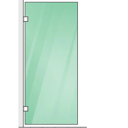 80x210cm Glass Shower Screen with Gold U-Brackets - Image 4