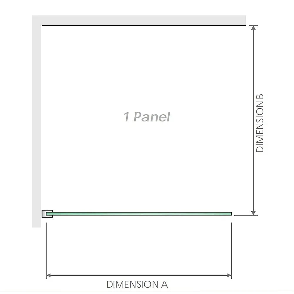 80x210cm Glass Shower Screen with Gold U-Brackets - Image 5