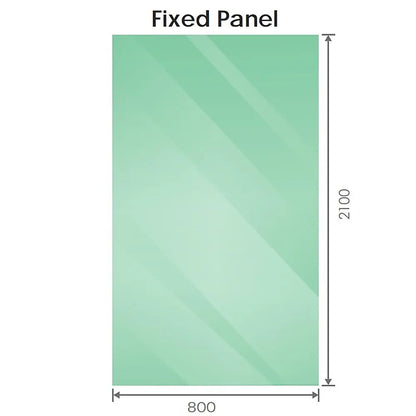 80x210cm Glass Shower Screen with Gold U-Brackets - Image 6