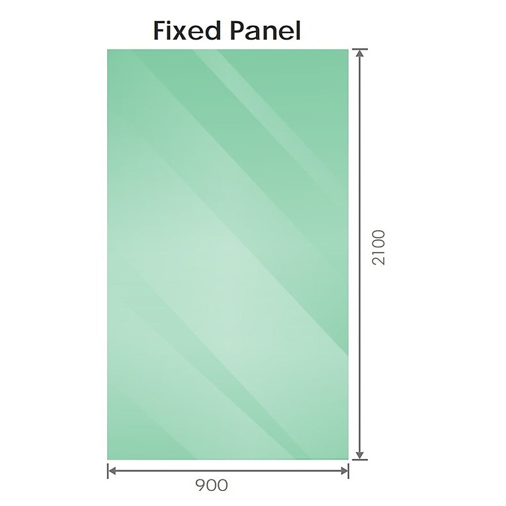 90x210cm Glass Shower Screen with Gunmetal F-Brackets and Floor F-Bracket - Image 6