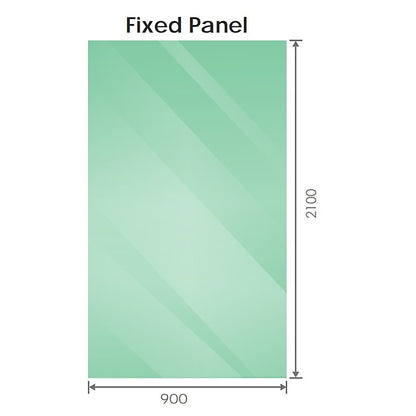90x210cm Glass Shower Screen with Gunmetal F-Brackets and Floor F-Bracket - Image 6