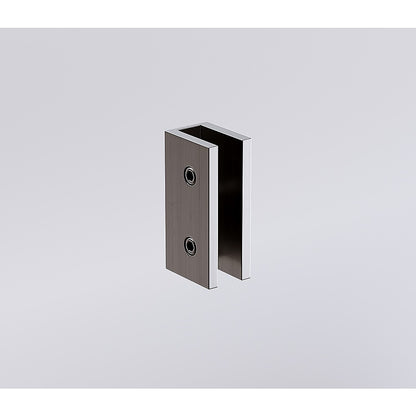 110x200cm Glass Shower Screen with Gunmetal U-Brackets and Round Pole - Image 7