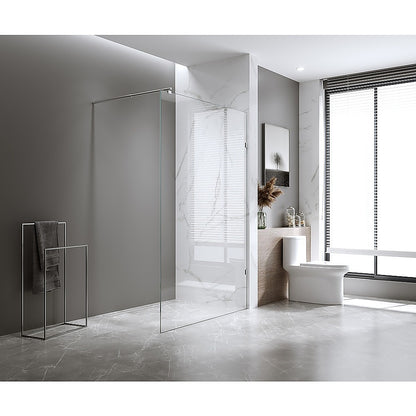 120x210cm Glass Shower Screen with Gunmetal F-Brackets and Floor F-Bracket - Image 3