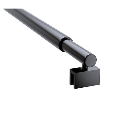 110x200cm Glass Shower Screen with Black Wall Channel and Round Pole – Sleek, Durable Bathroom Upgrade - Image 9