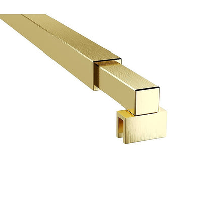 110x200cm Glass Shower Screen with Gold Wall Channel and Square Pole – Sleek, Durable Bathroom Upgrade - Image 9