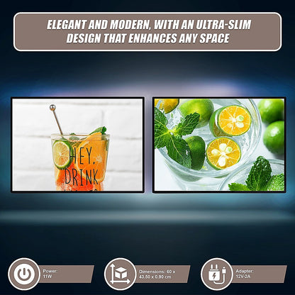 A2 LED Slim Advertising Lightbox Sign Wall-Mounted Poster Board Menu Frame - Image 6