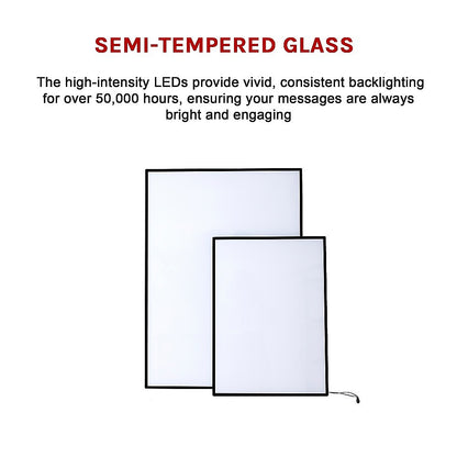 A2 LED Slim Advertising Lightbox Sign Wall-Mounted Poster Board Menu Frame - Image 8