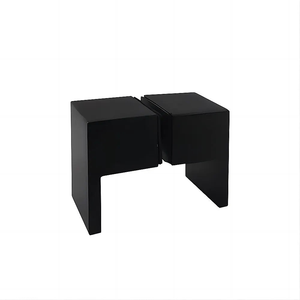 Brass Shower Door Square Double Pull Handle in Black - Image 3