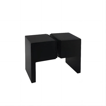 Brass Shower Door Square Double Pull Handle in Black - Image 3