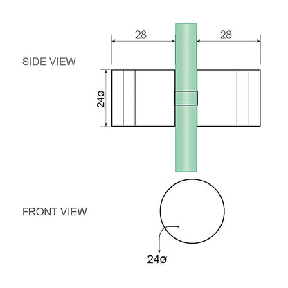 Brass Shower Door Round Knob Handle in Chrome - Image 4