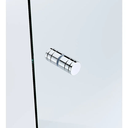 Brass Shower Door Round Knob Handle in Chrome - Image 2