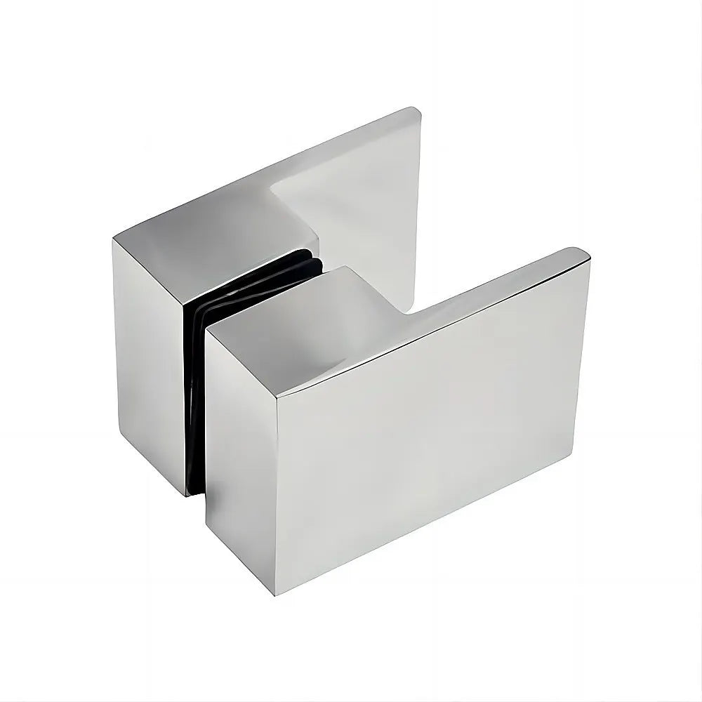 Brass Shower Door Square Double Pull Handle in Chrome