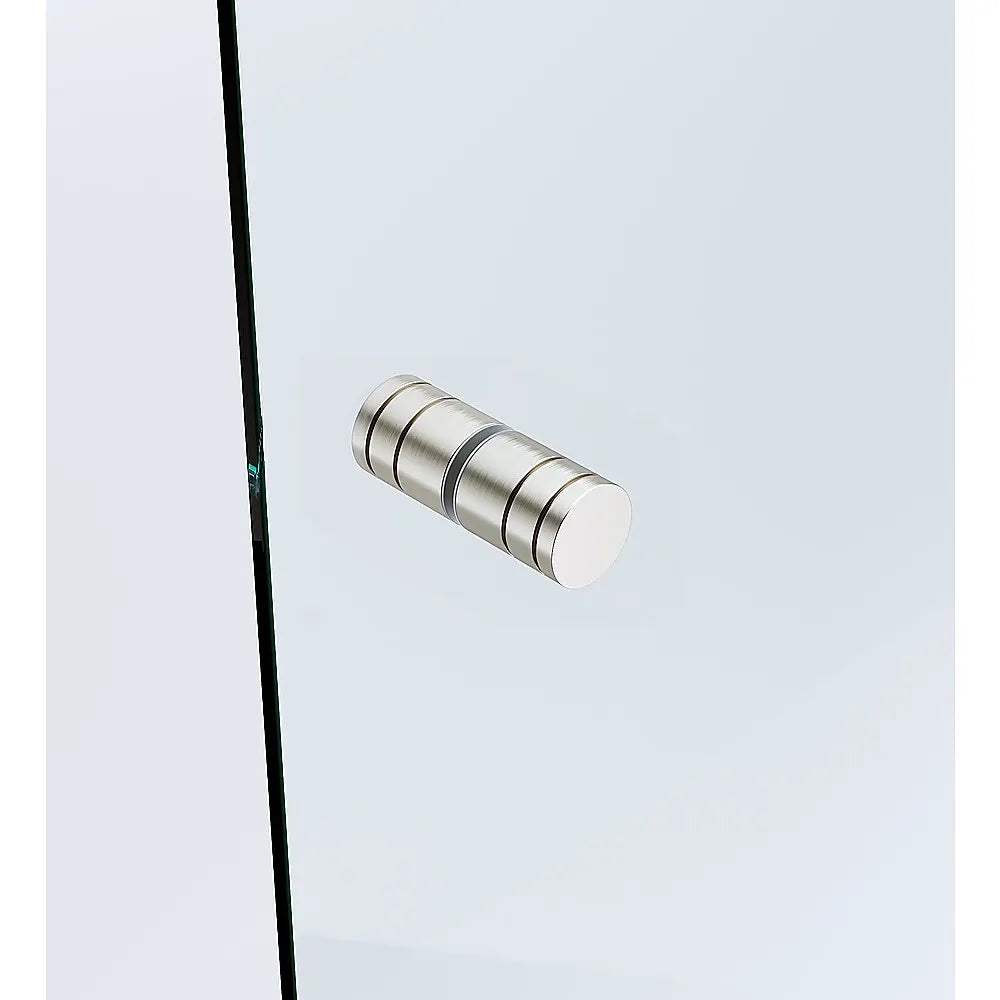 Brass Shower Door Round Knob Handle in Nickel - Image 2