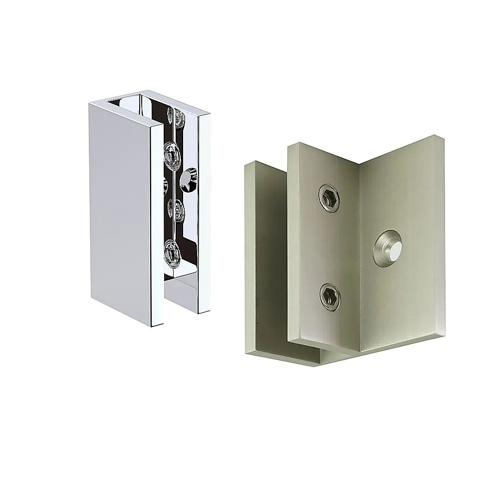 Glass-to-wall/floor Shower Screen F-Brackets in Nickel