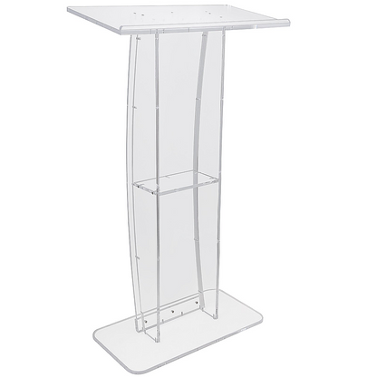 120cm Acrylic Podium Stand Transparent - Image 3