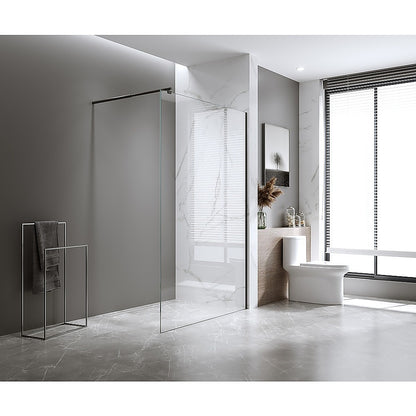 Glass Shower Screen Square Stabilising Pole in Nickel
