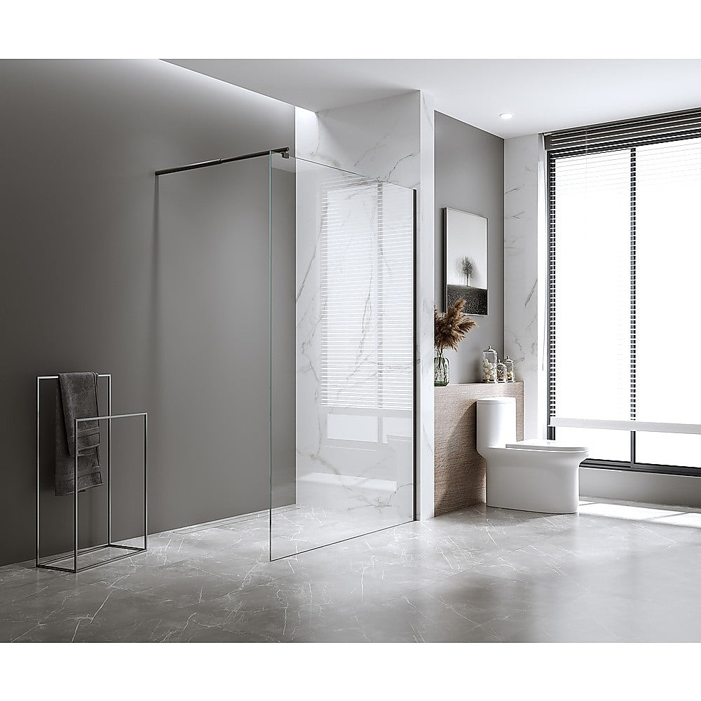 Glass Shower Screen Square Stabilising Pole in White