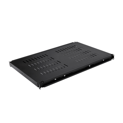 1U Sliding Server Rack Shelf 26 Inch Deep Vented for 19 Inch Cabinet