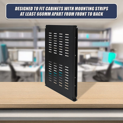 1U Sliding Server Rack Shelf 26 Inch Deep Vented for 19 Inch Cabinet - Image 7