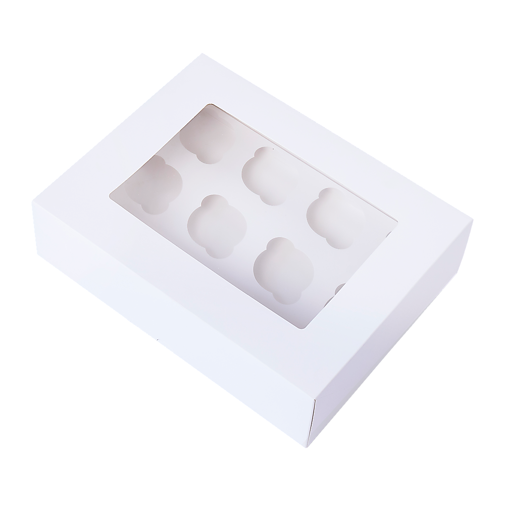 50pcs Cupcake Boxes 12-Hole Laminated Clear Window Face Boxes Favour - Image 6