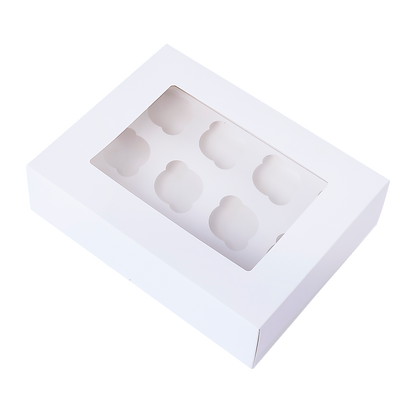 50pcs Cupcake Boxes 12-Hole Laminated Clear Window Face Boxes Favour - Image 6