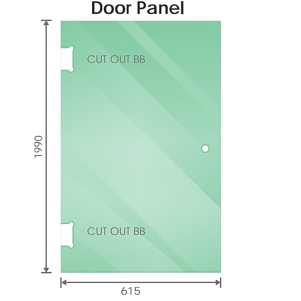 100cm Frameless Diamond Shower Screen – Gunmetal F-Brackets with Durable Brass Hinges - Image 3