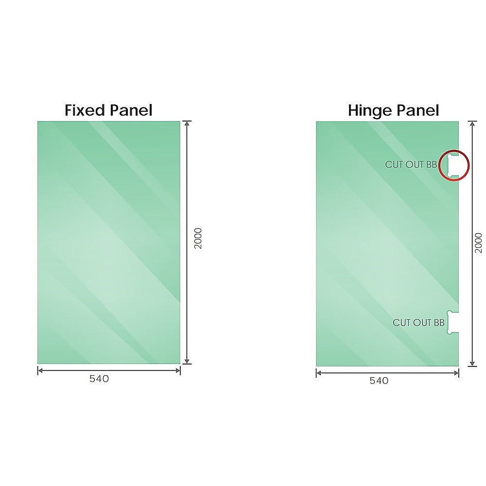 100cm Frameless Diamond Shower Screen – Gunmetal F-Brackets with Durable Brass Hinges - Image 4