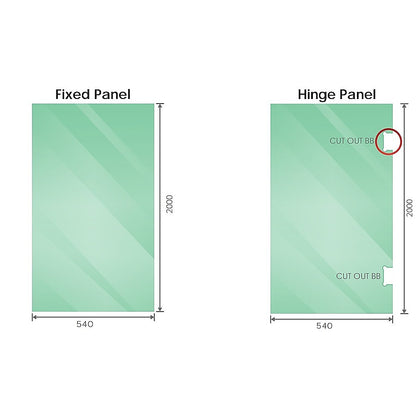 100cm Frameless Diamond Shower Screen – Gunmetal F-Brackets with Durable Brass Hinges - Image 4