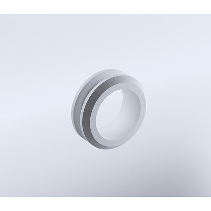 100cm Frameless Diamond Shower Screen with White Channels and SS Hinges - Image 9