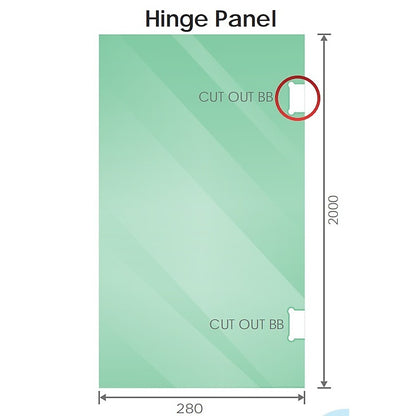 90x80cm Corner Frameless Shower Screen – Gunmetal Wall Channel and Floor Channel with SS Hinges for Modern Bathroom Style - Image 4