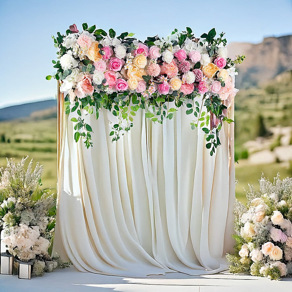 1M Artificial Flower Runner Arrangement Panel Wall Rose DIY Wedding Party Décor - Image 2
