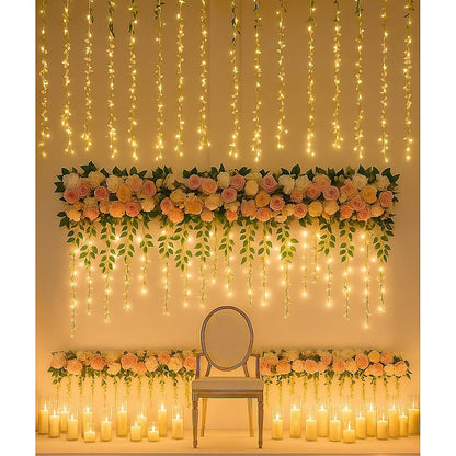 1M Artificial Flower Runner Arrangement Panel Wall Rose DIY Wedding Party Décor - Image 4
