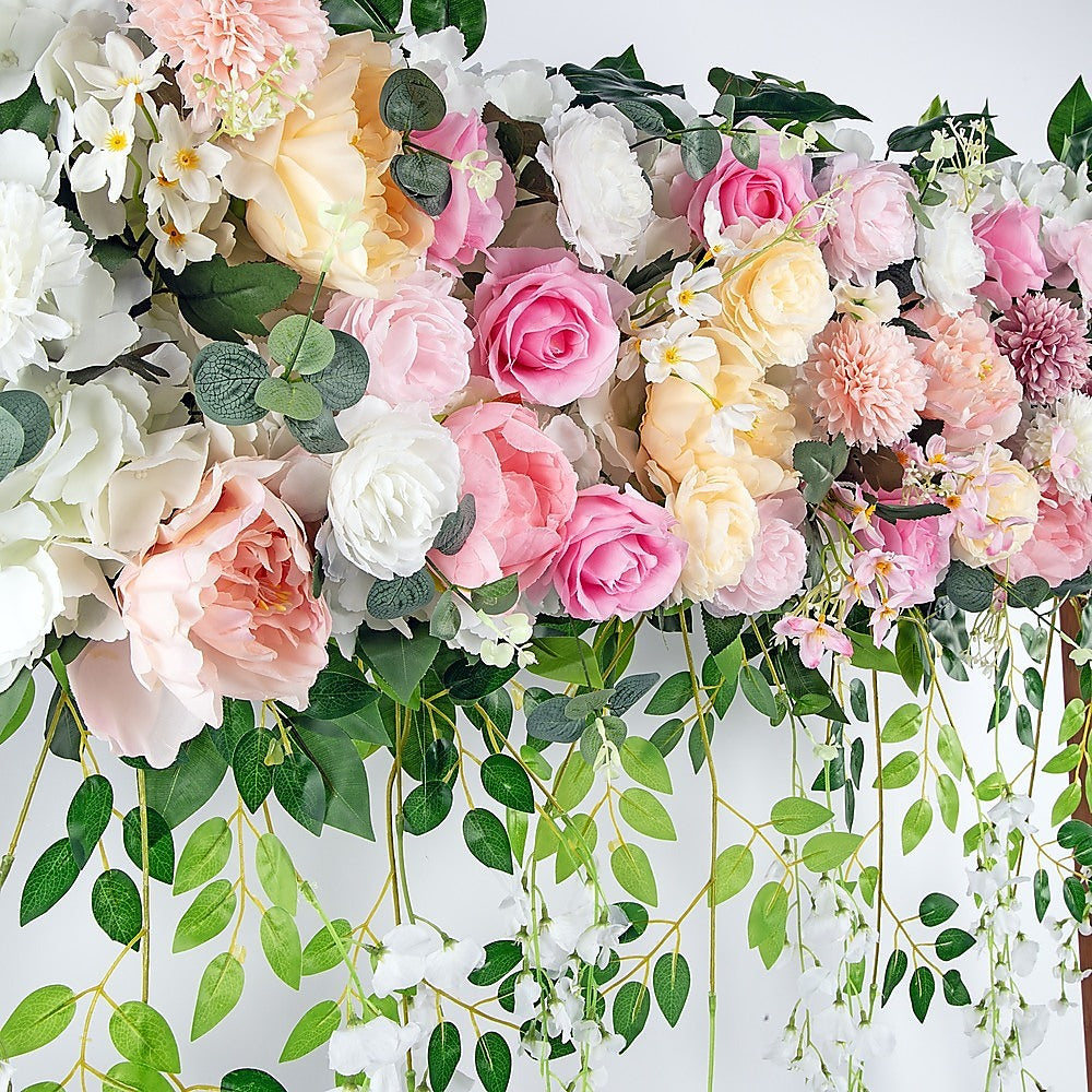 1M Artificial Flower Runner Arrangement Panel Wall Rose DIY Wedding Party Décor - Image 5