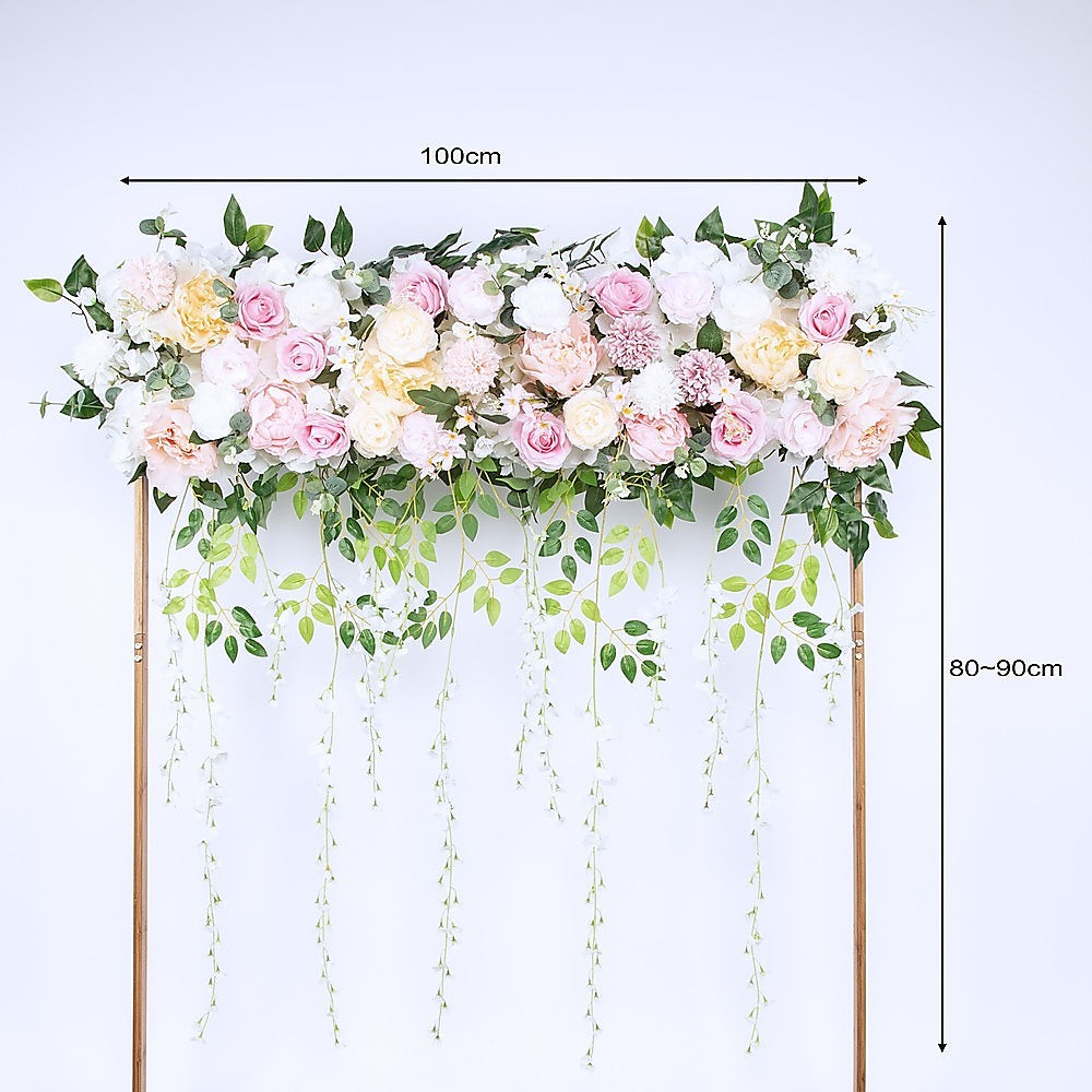 1M Artificial Flower Runner Arrangement Panel Wall Rose DIY Wedding Party Décor - Image 9