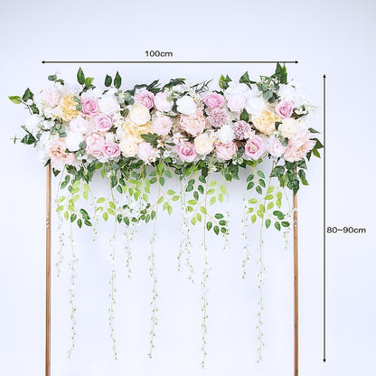 1M Artificial Flower Runner Arrangement Panel Wall Rose DIY Wedding Party Décor - Image 9