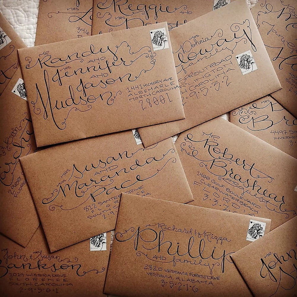 100 x Brown Kraft Envelopes for Wedding Cards - Image 2