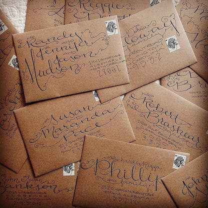 100 x Brown Kraft Envelopes for Wedding Cards - Image 2