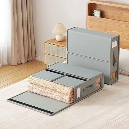 4PCS Foldable Bed Sheet Set Organizer Fabric Storage Bins with Handle Storage Box - Image 5