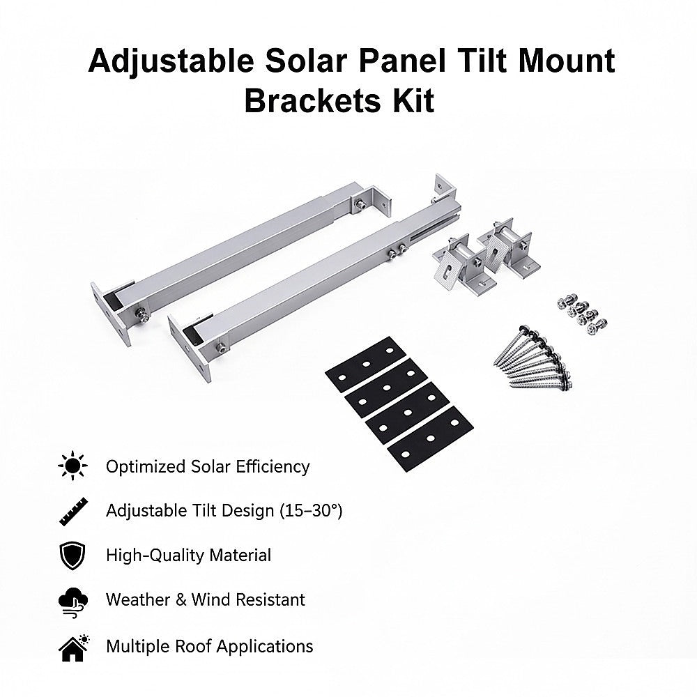 Adjustable Solar Panel Tilt Mount Brackets Kit – Roof, Ground & Boat Mounting System for Secure Installation - Image 8