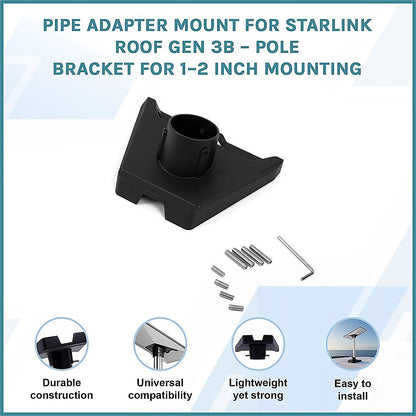 Pipe Adapter Mount for Starlink Roof Gen 3B – Pole Bracket for 1–2 Inch Mounting - Image 2