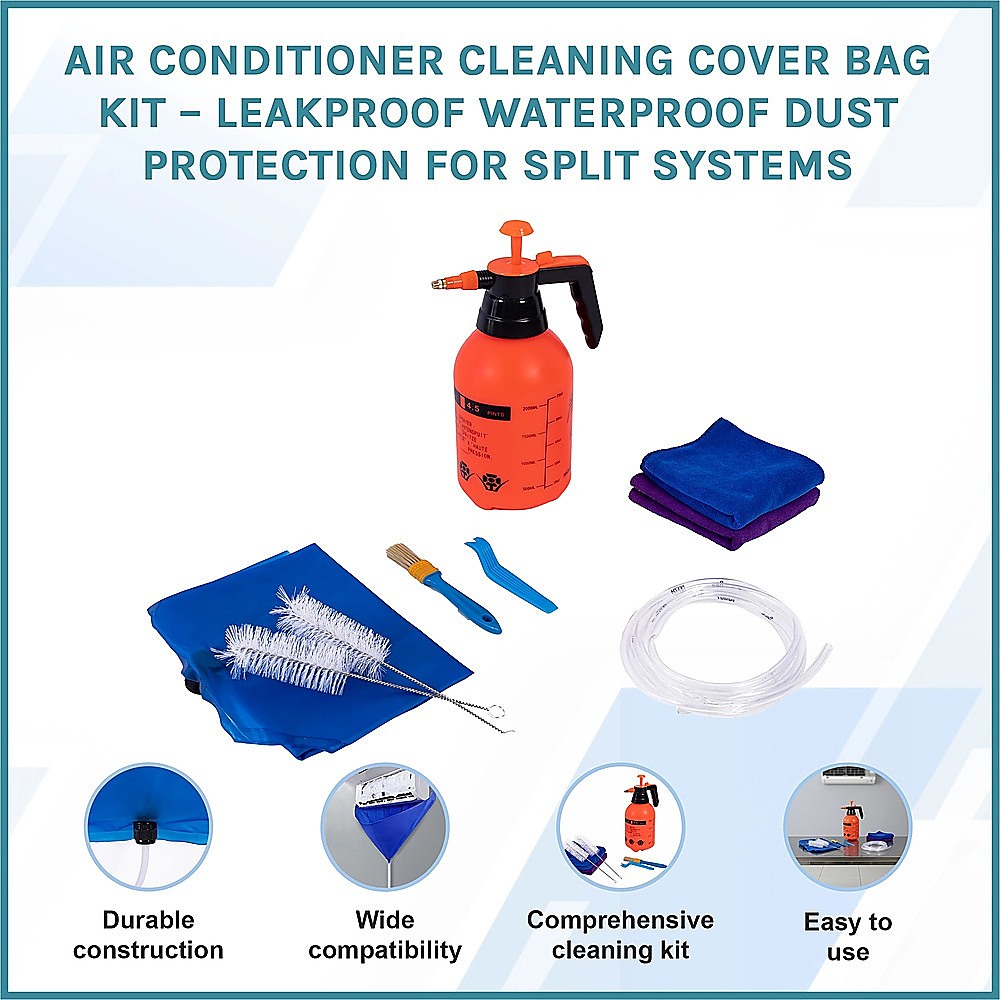 Air Conditioner Cleaning Cover Bag Kit – Leakproof Waterproof Dust Protection for Split Systems - Image 2