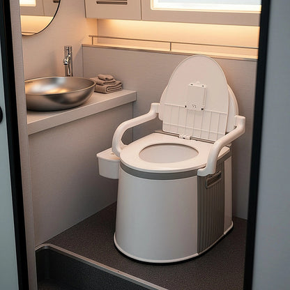 19L Camping Portable Toilet – Outdoor & Indoor Travel Commode Potty with Built-In Tissue Box - Image 7
