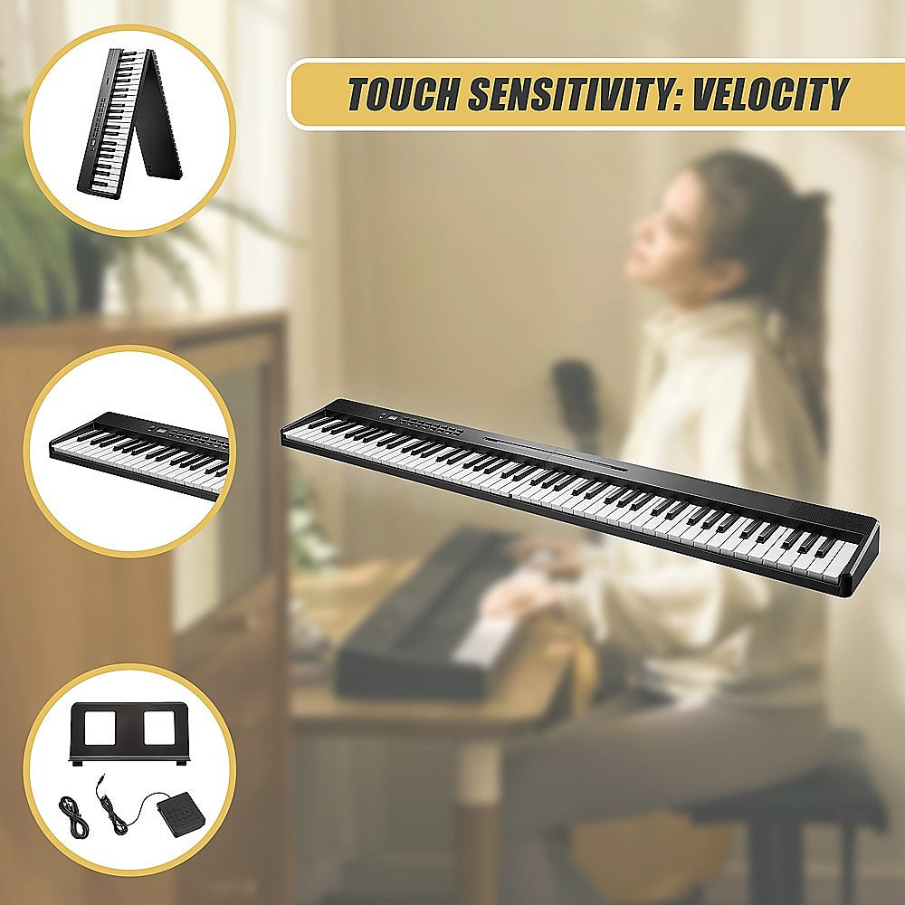Folding Digital Piano 88 Key Velocity-Sensitive + Carry Case Pedal - Image 6
