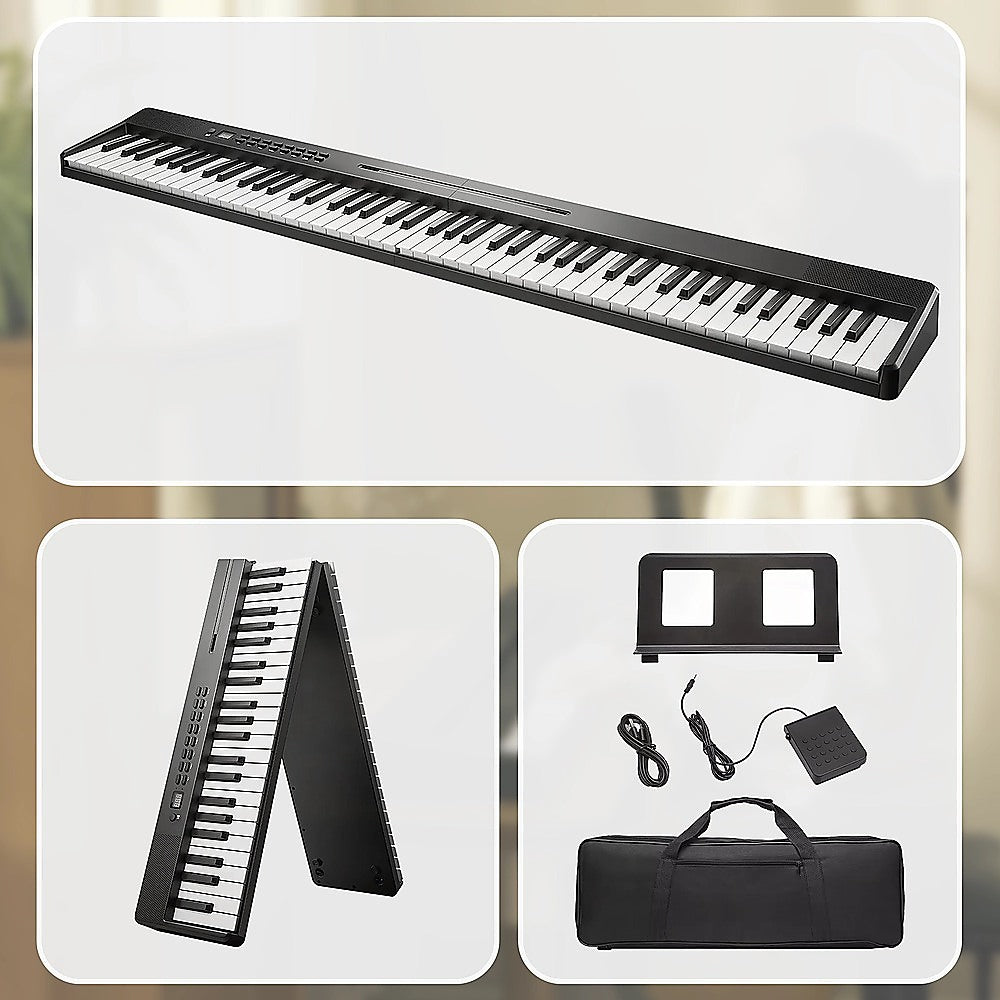 Folding Digital Piano 88 Key Velocity-Sensitive + Carry Case Pedal - Image 9