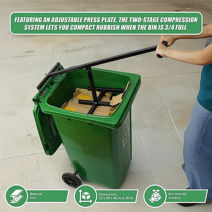 Wheelie Bin Compactor Manual Press Household Rubbish Trash Recycling Bins - Image 6