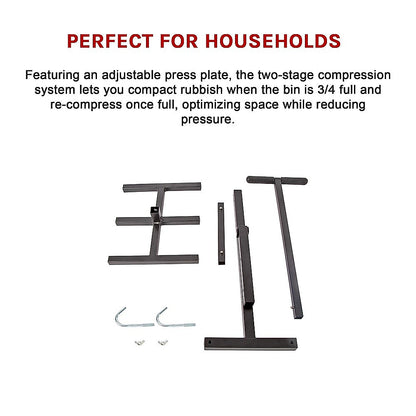 Wheelie Bin Compactor Manual Press Household Rubbish Trash Recycling Bins - Image 7