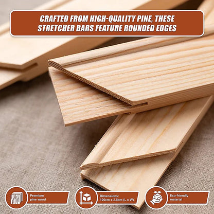 50x Canvas Stretcher Bars Frames Pine Wood - Image 7